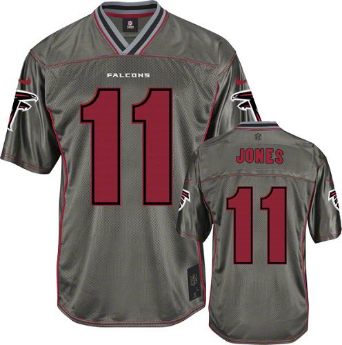 Men's Limited Julio Jones Nike Jersey Grey - #11 Vapor NFL Atlanta Falcons